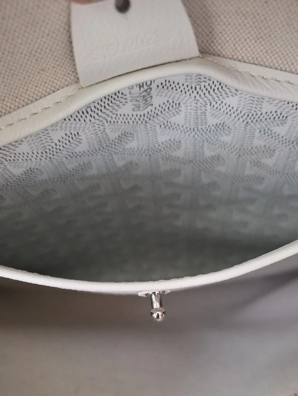 New Goyard Artois White  Cream Tote Bag